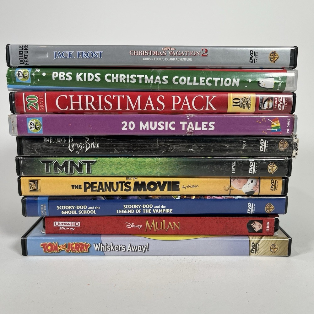 DVD/BLU RAY Lot of 10 - Mixed - Animation, Family, Kids, Fantasy